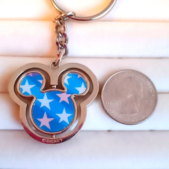 DISNEY AMERICAN PRIDE MICKEY HEAD KEY RING - Picture 9 of 9